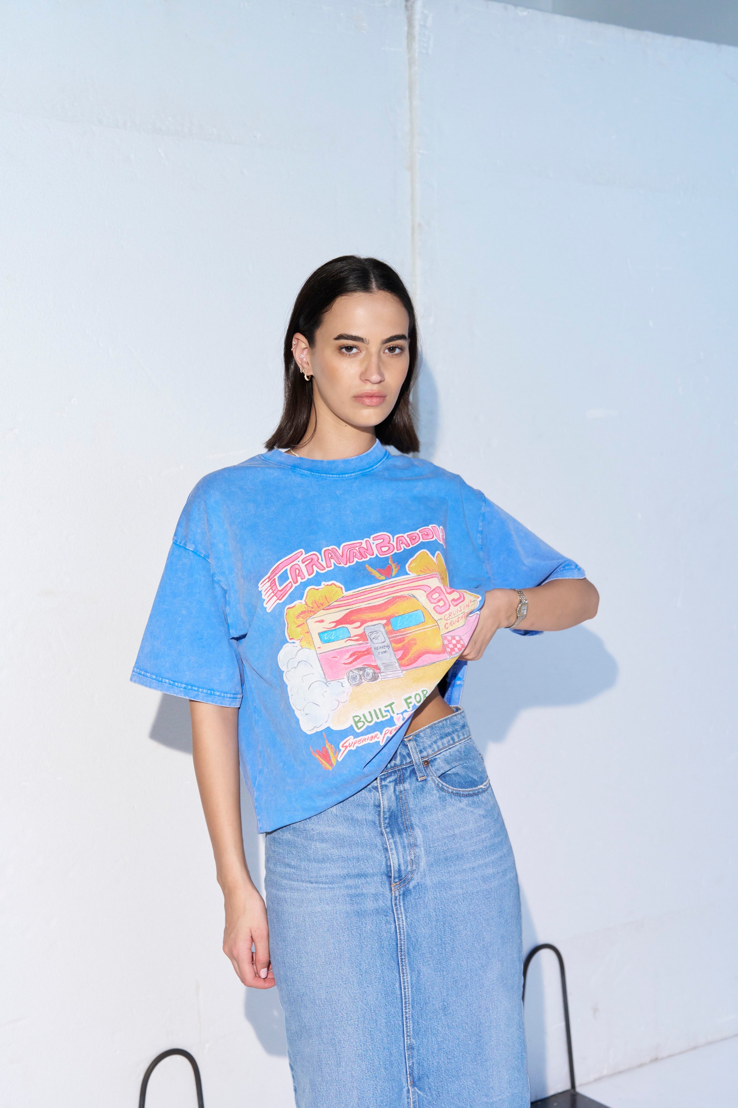 Caravan Baddie Oversize Acid Wash - MAKU THE LABEL 