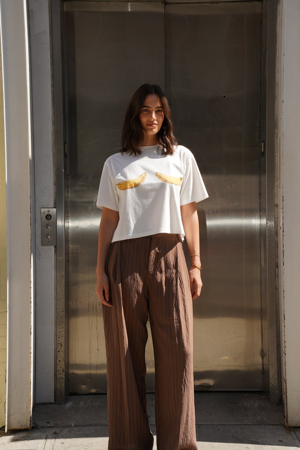 Banana Bra Boxy Crop Tee