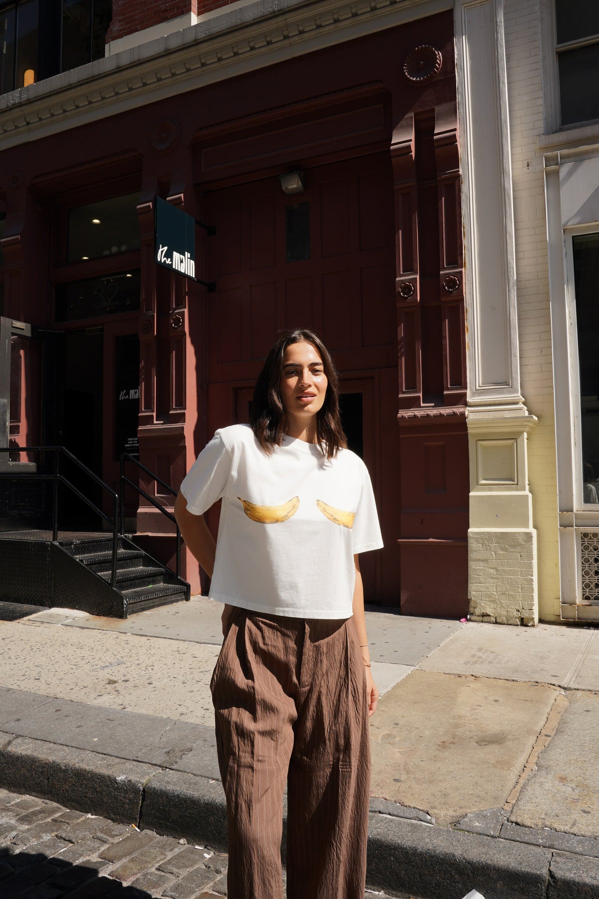 Banana Bra Boxy Crop Tee
