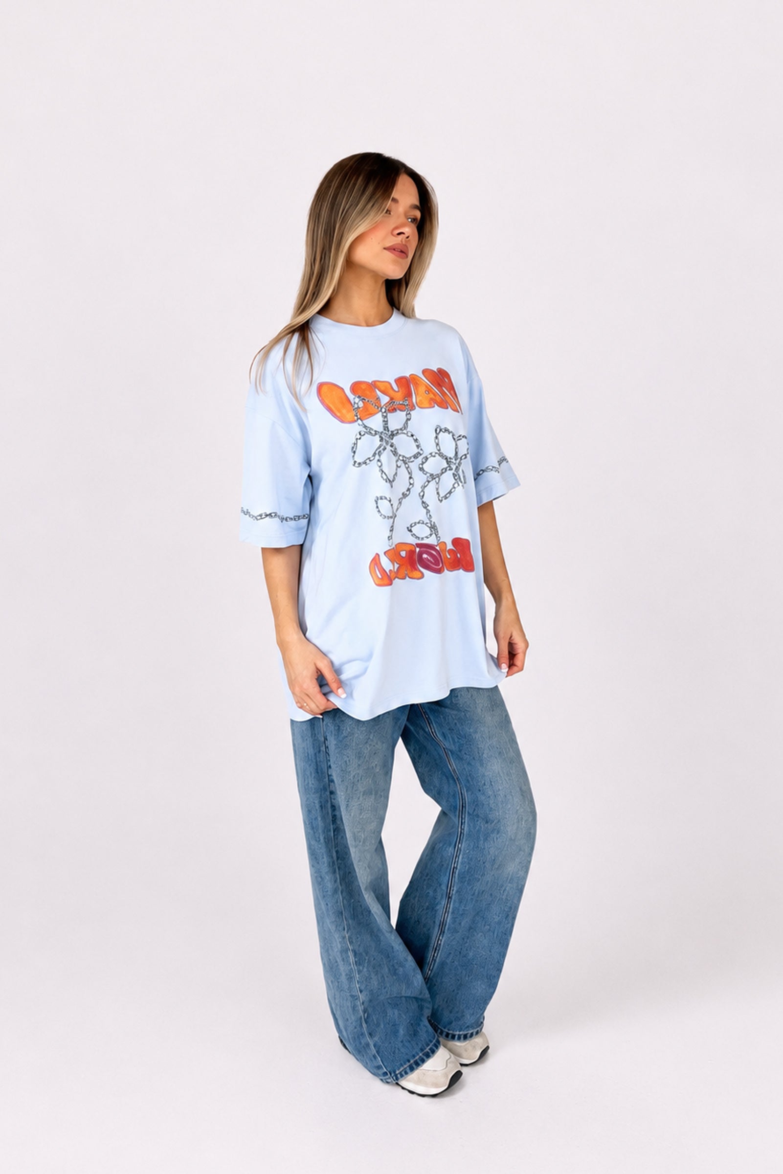 Chains & Roses Oversize Tee