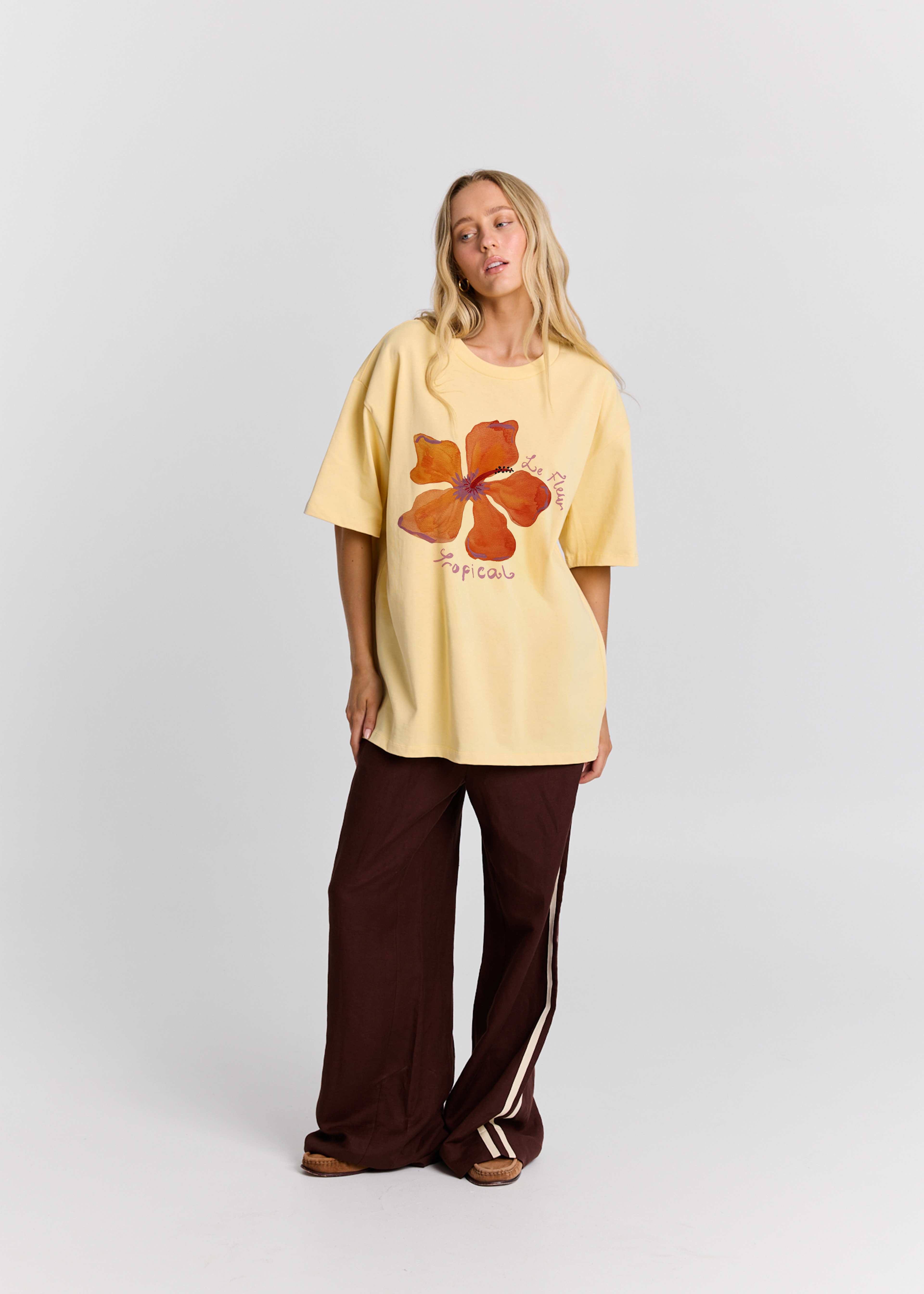 Le Fleur Tropical Oversize Tee