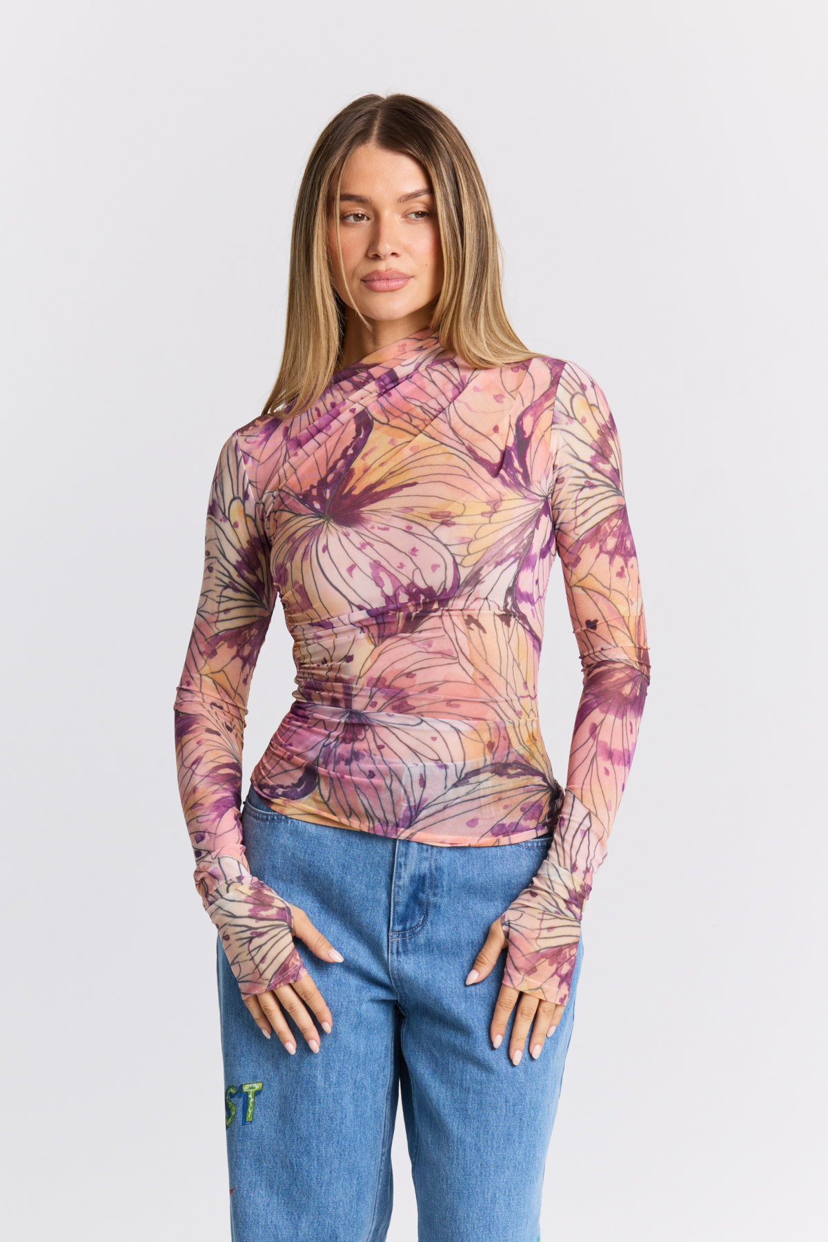 Linework Mesh Long Sleeve