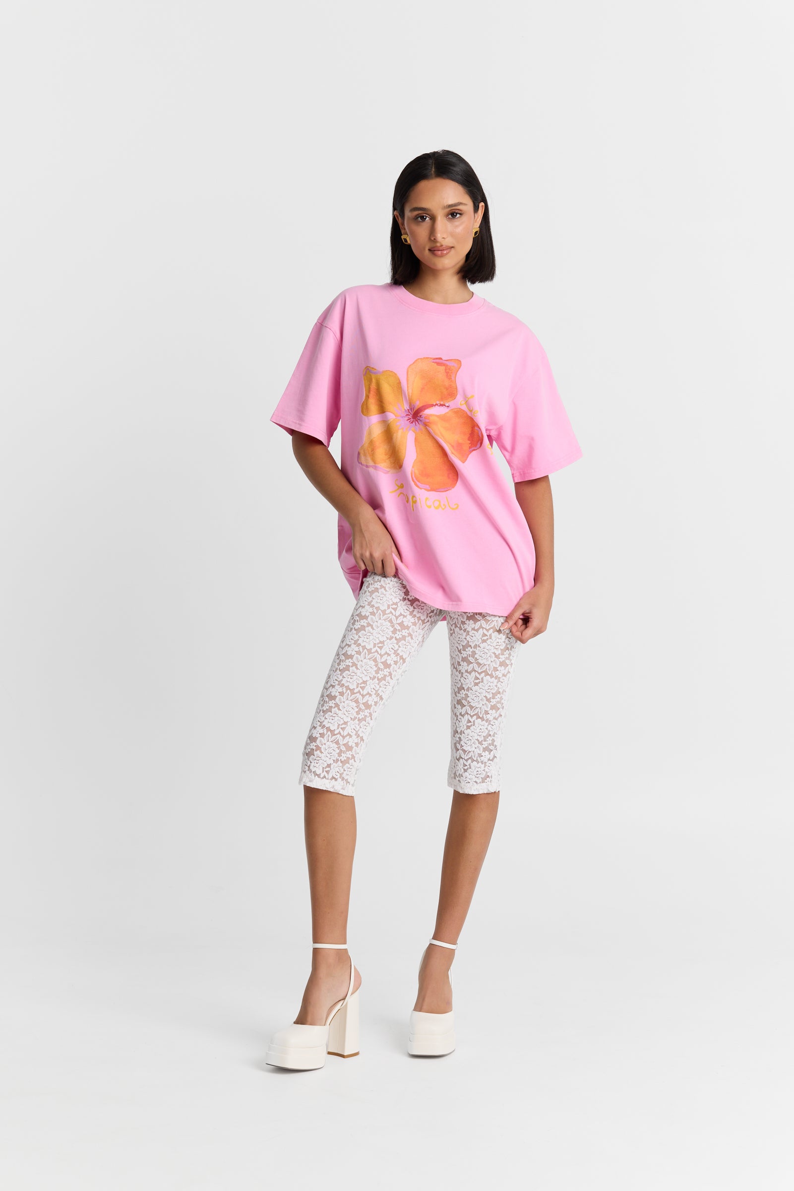 Le Fleur Tropical Oversize Tee