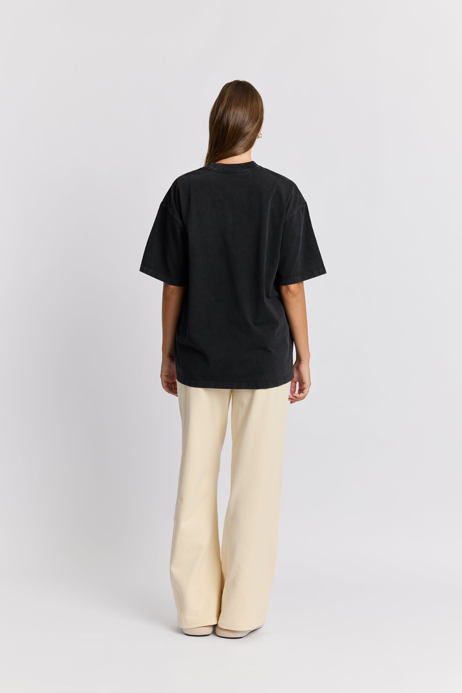 Chrome Flower Snow Wash Oversize Tee