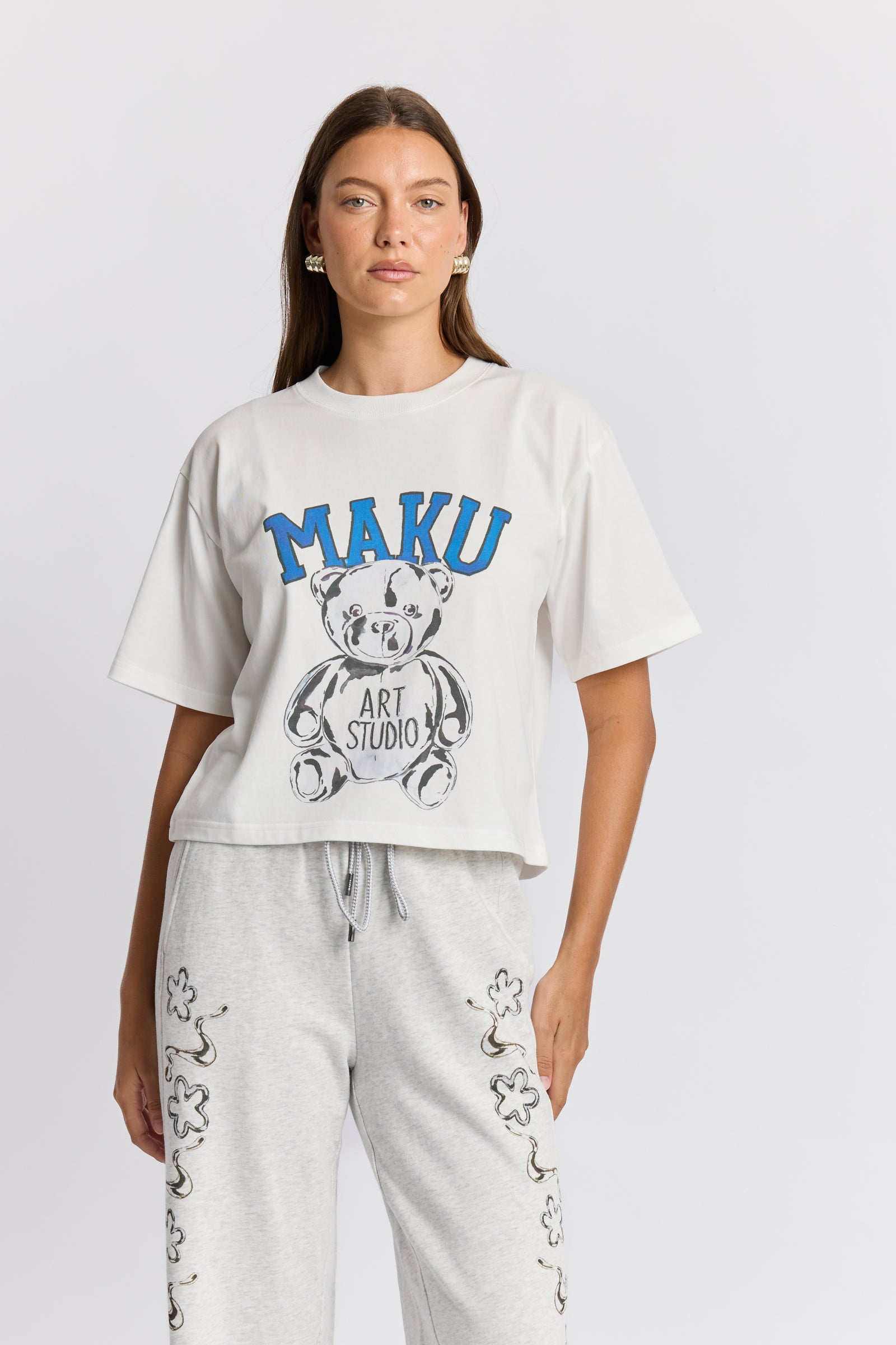 Chrome Bear Boxy Crop Tee