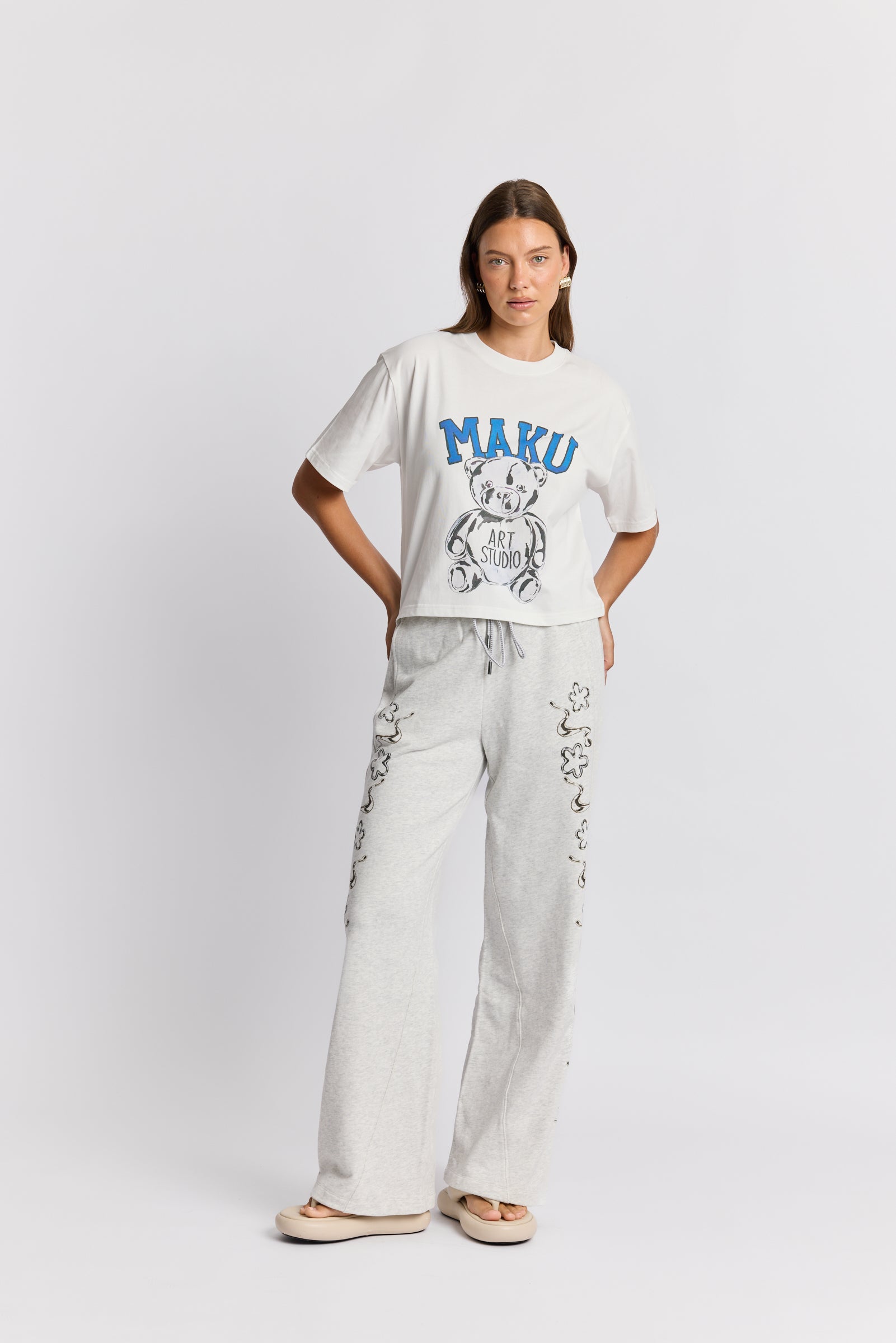 Chrome Bear Boxy Crop Tee