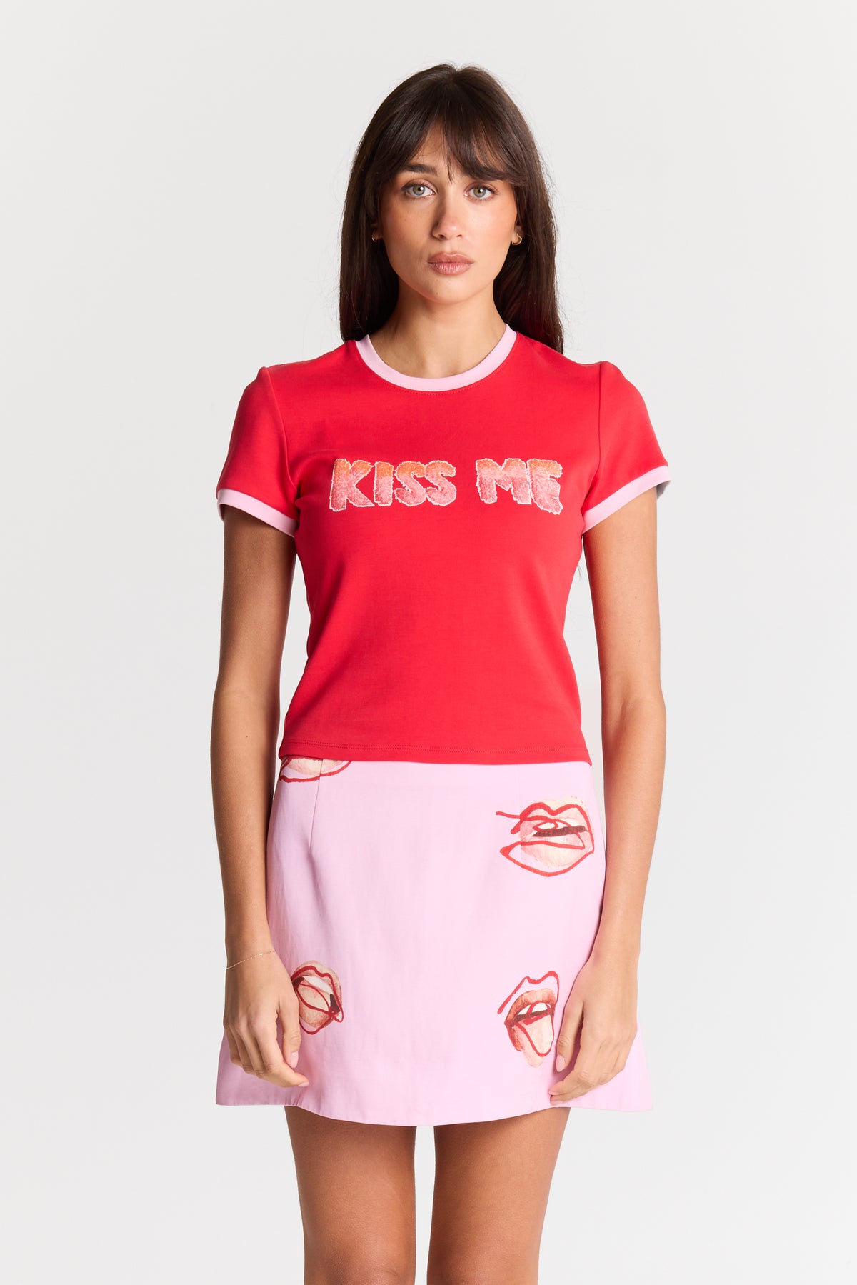 Kiss Me Ringer Tee
