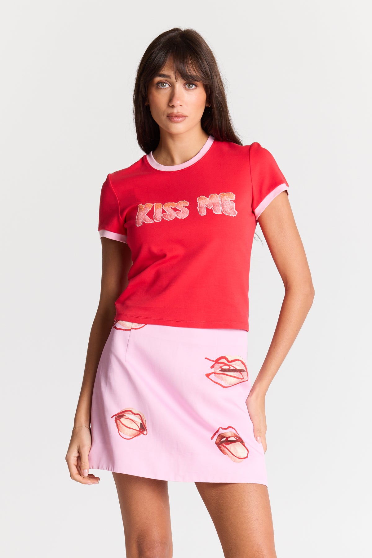 Kiss Me Ringer Tee