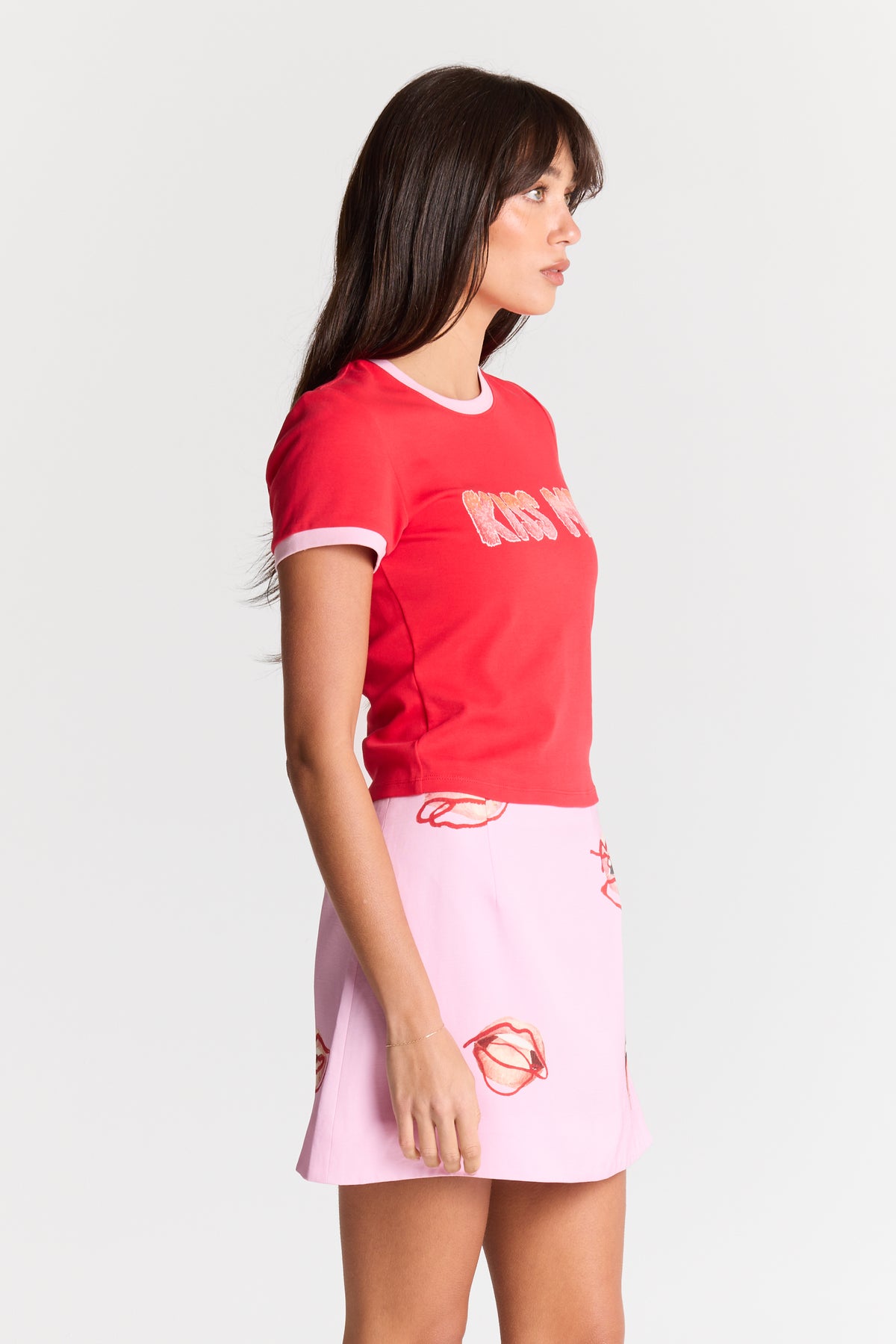 Kiss Me Ringer Tee