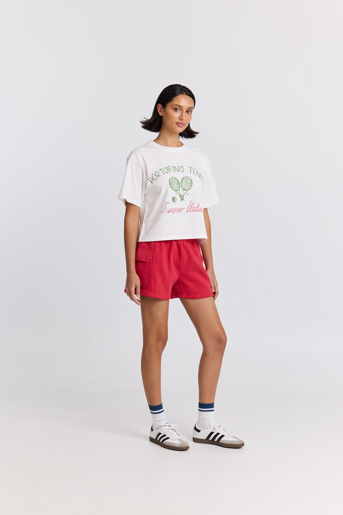 Portofino Tennis Boxy Crop Tee
