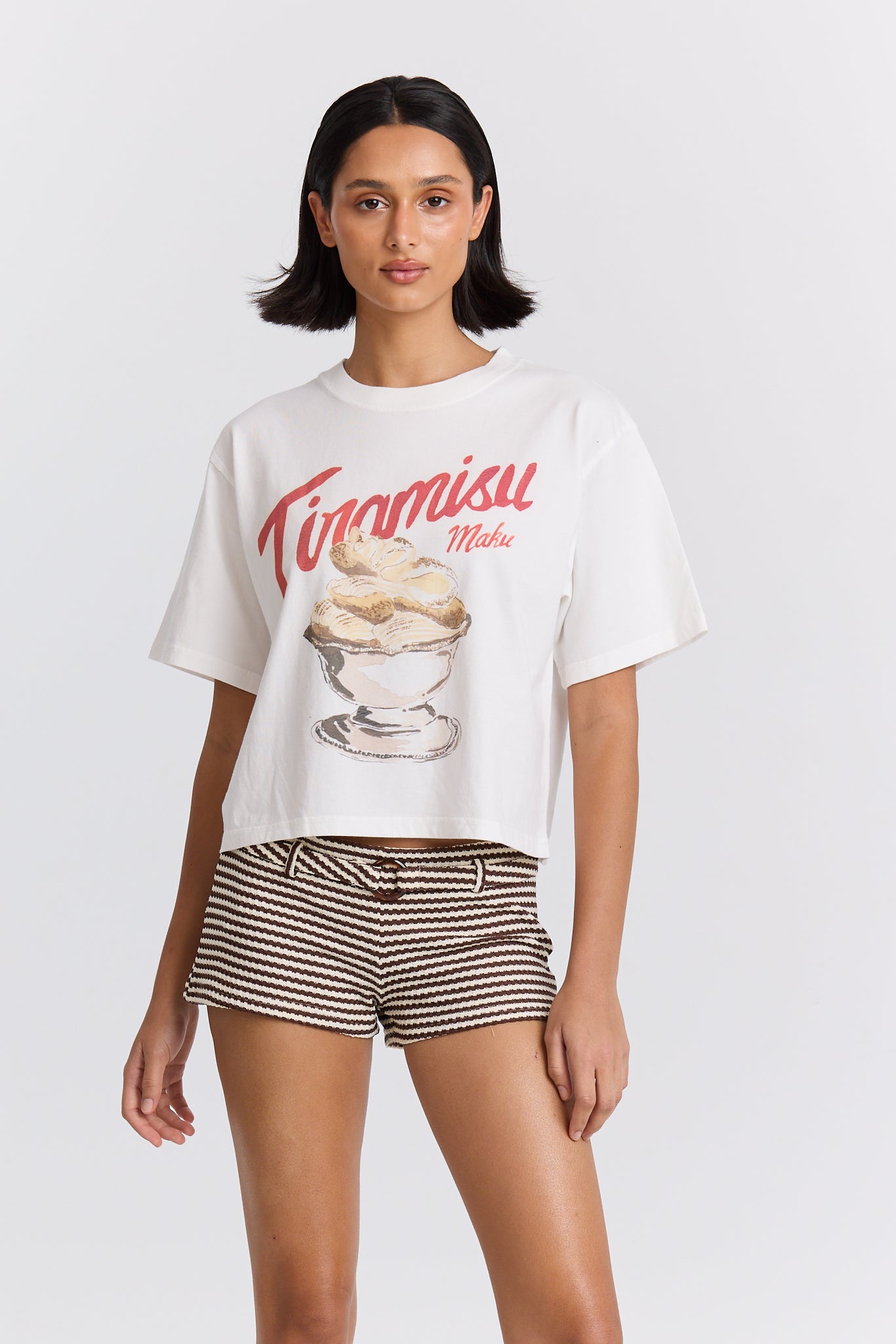 Tiramisu Boxy Crop Tee