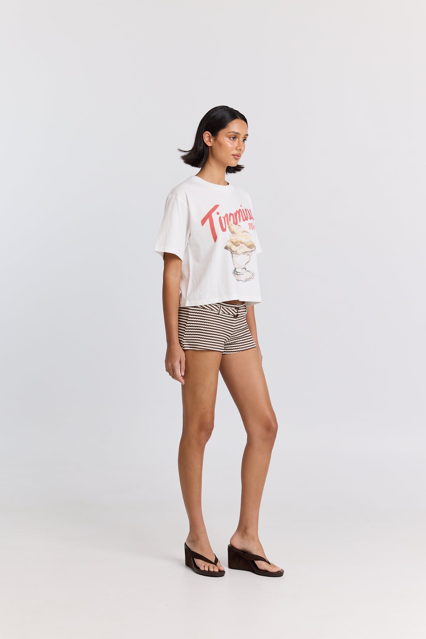 Tiramisu Boxy Crop Tee