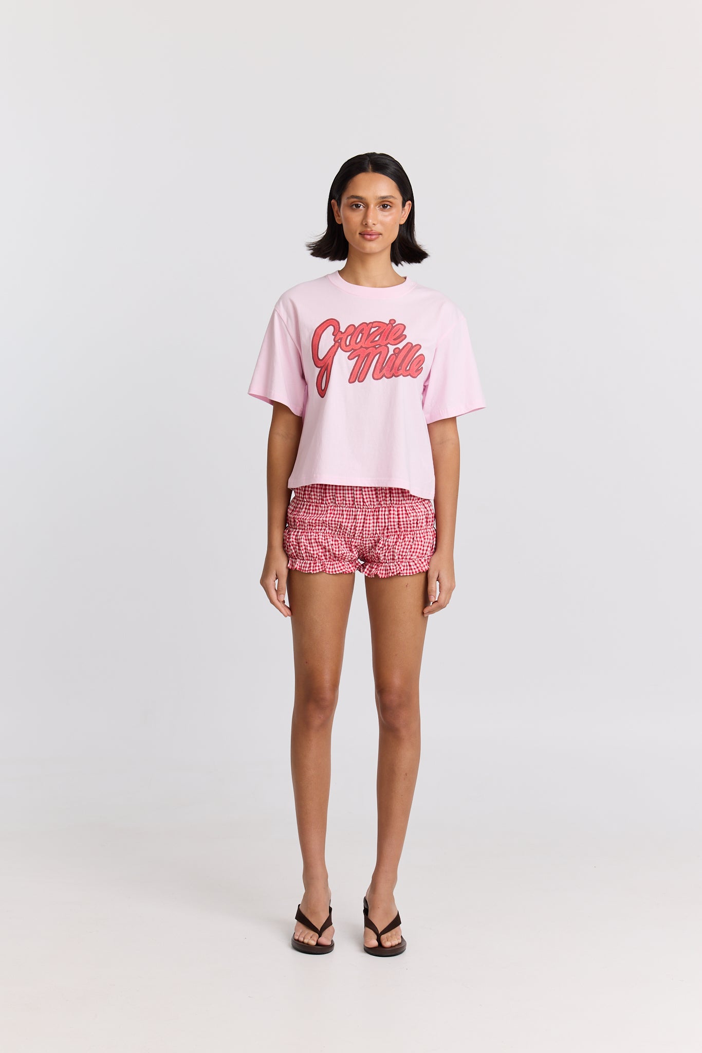 Grazie Mille Boxy Crop Tee