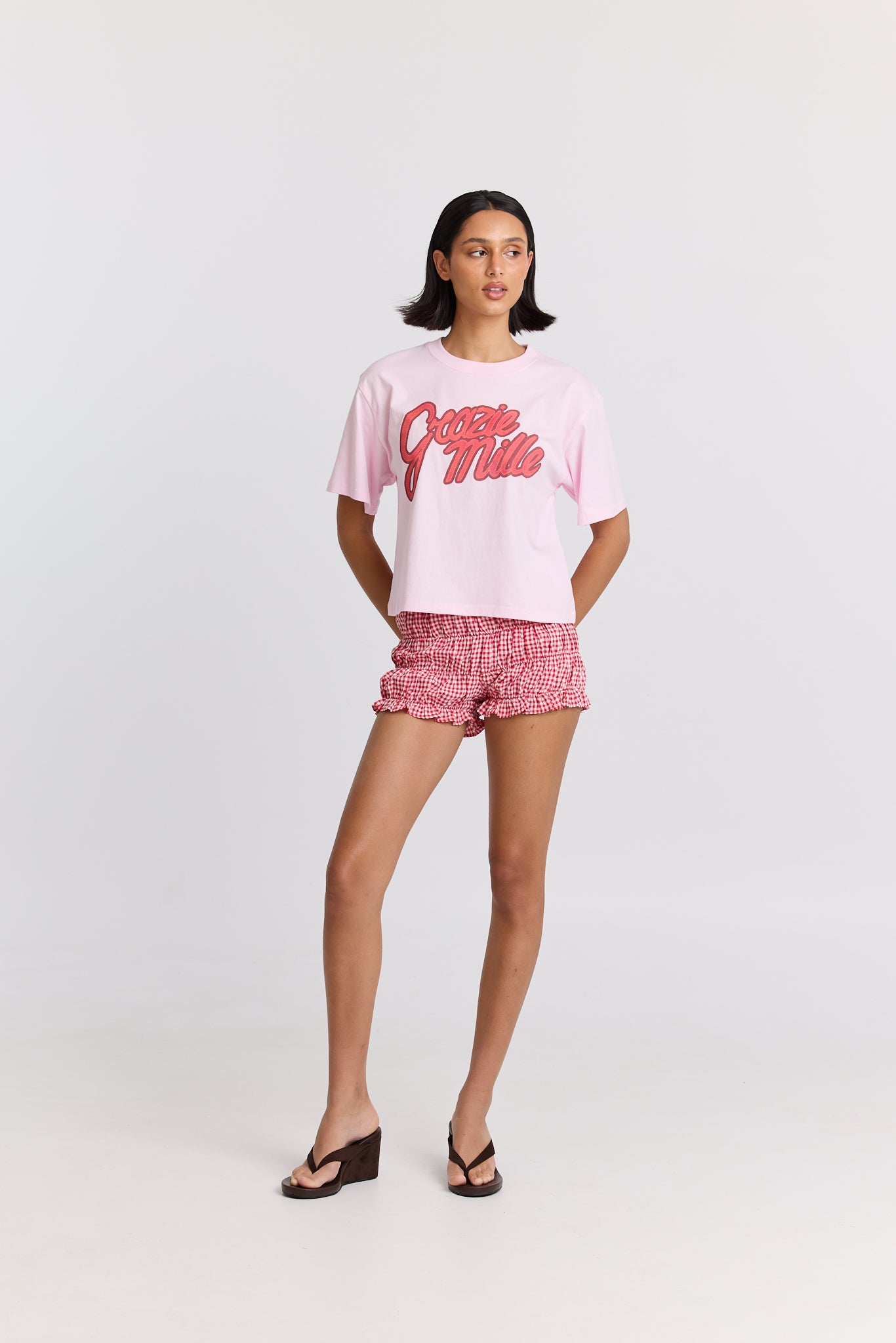 Grazie Mille Boxy Crop Tee
