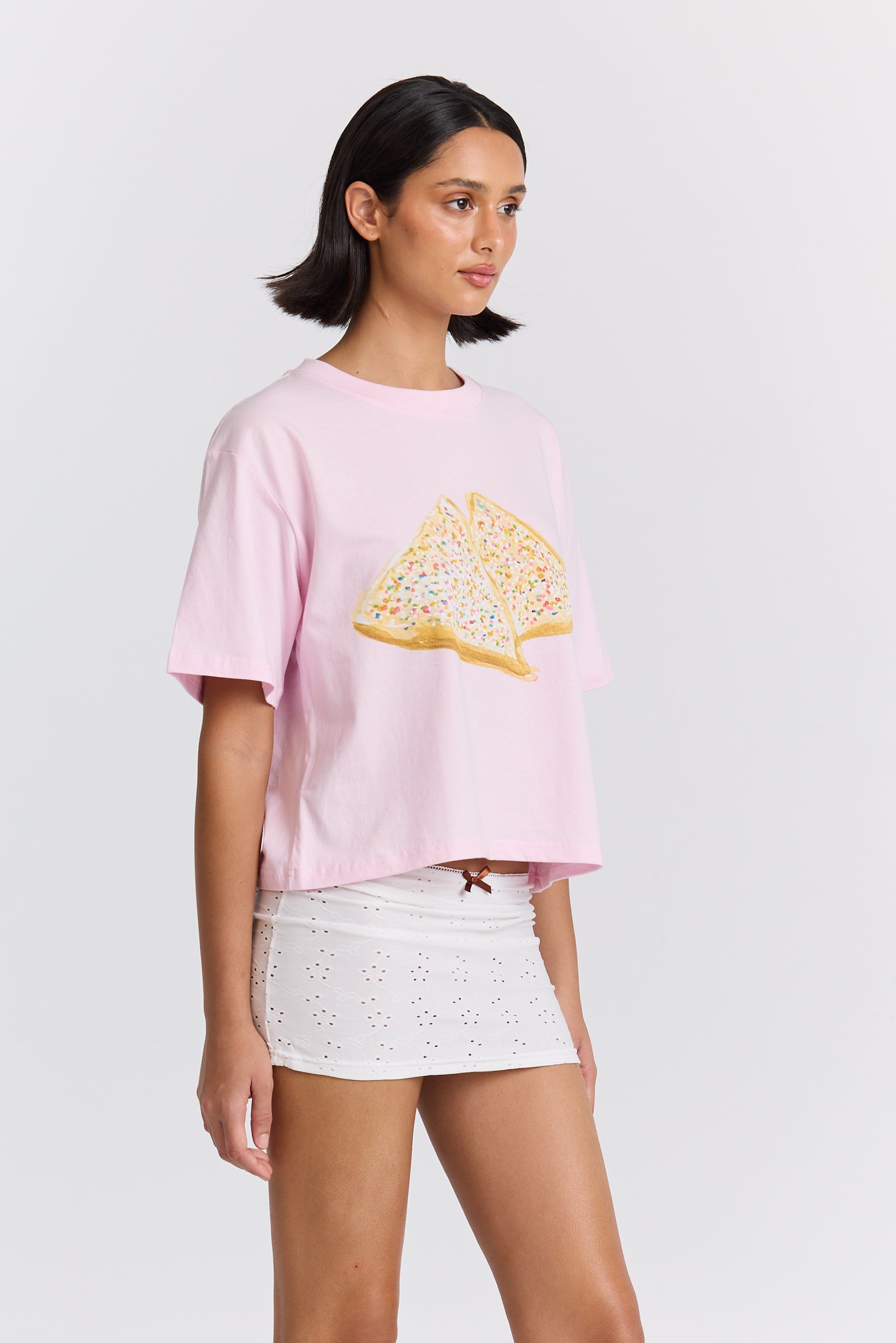Fairy Bread Boxy Crop Tee