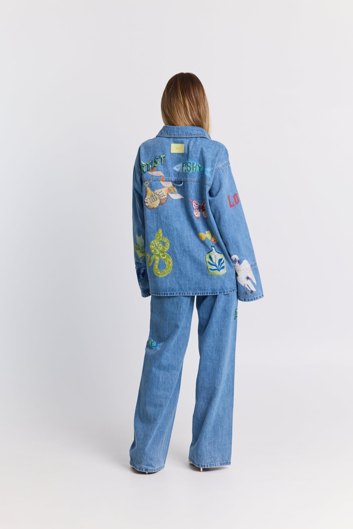 Tattoo Denim Shacket