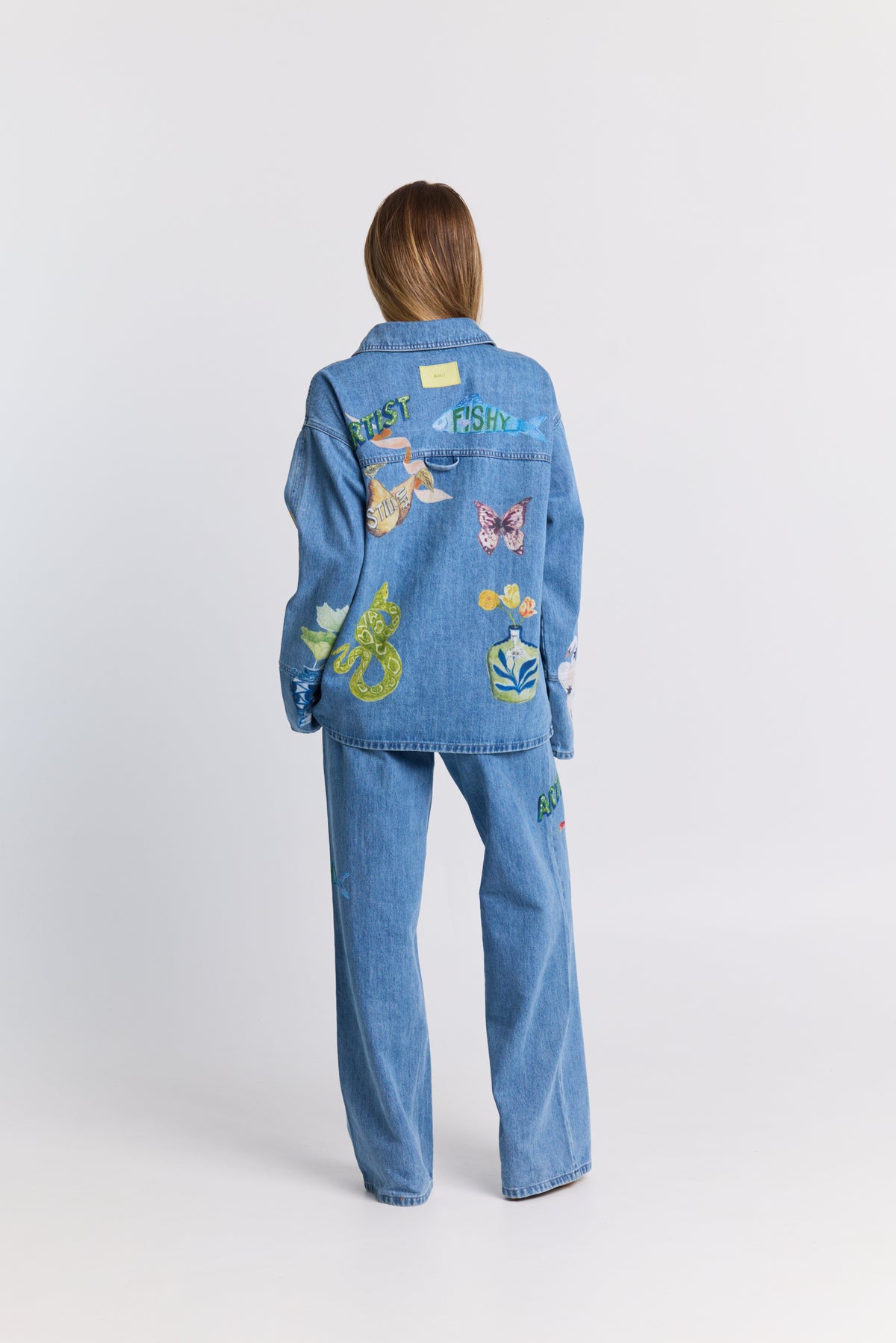 Tattoo Denim Shacket