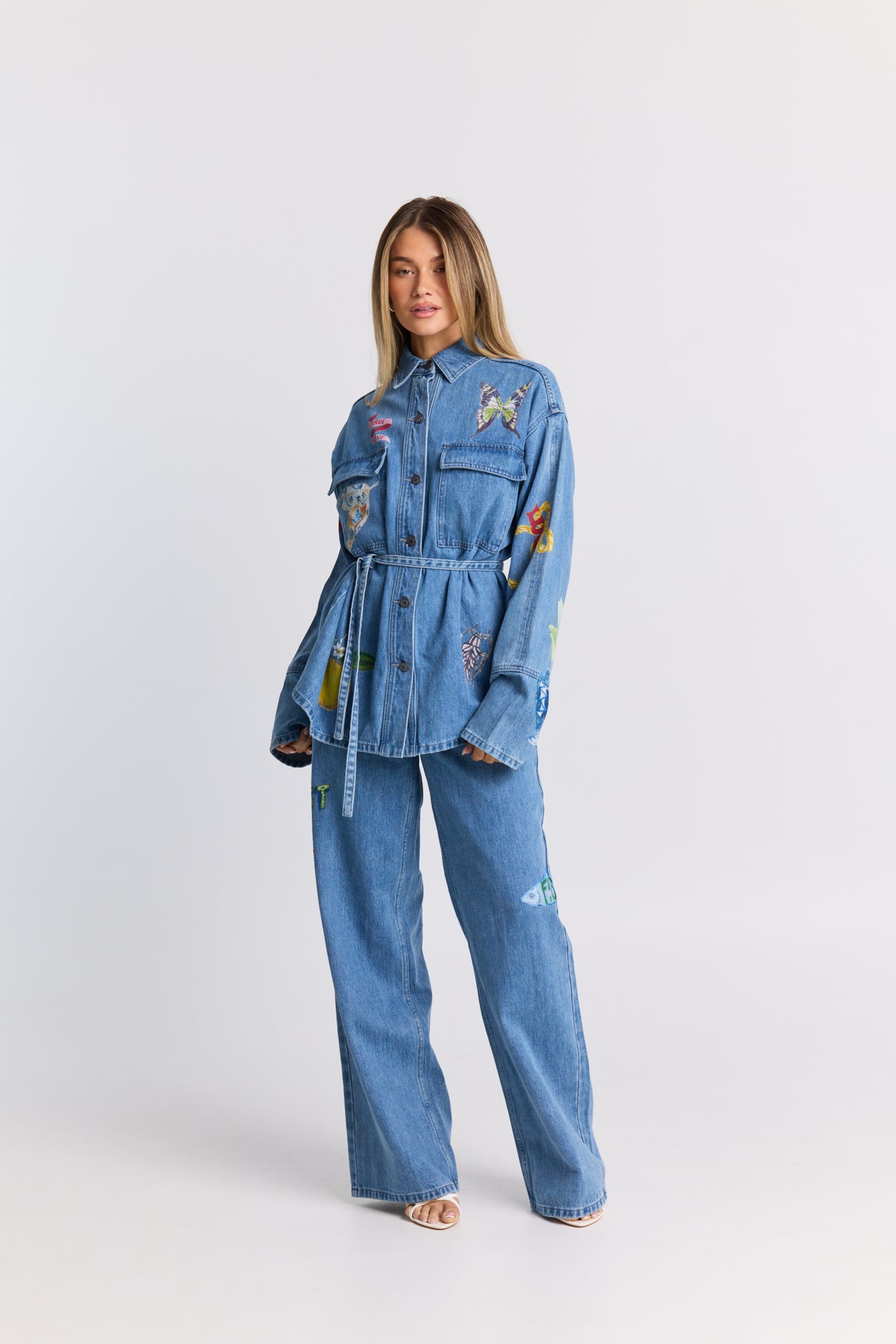Tattoo Denim Shacket