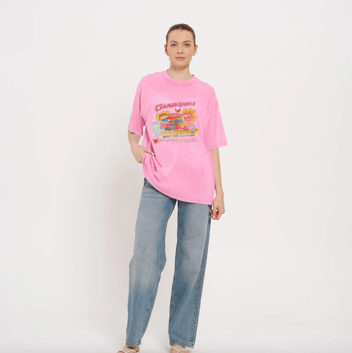 Caravan Baddie Oversize Acid Wash