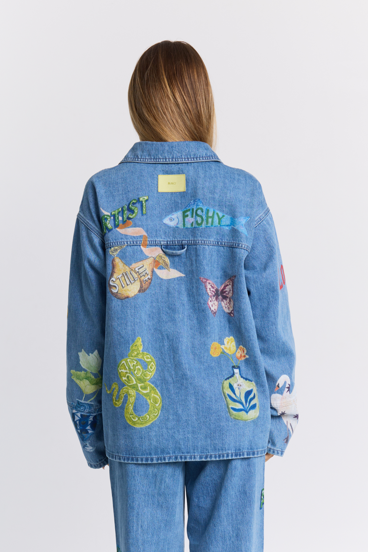 Tattoo Denim Shacket