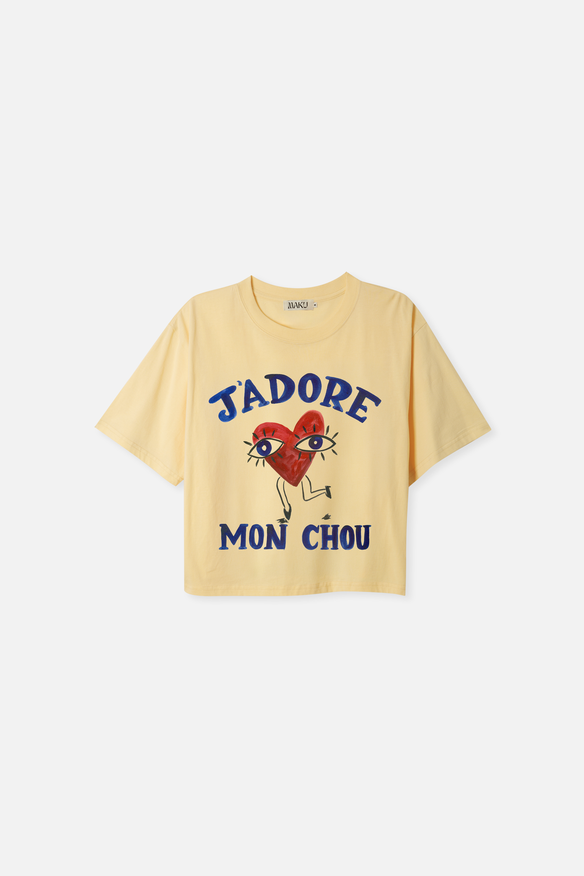 J'adore Mon Chou Boxy Crop Tee