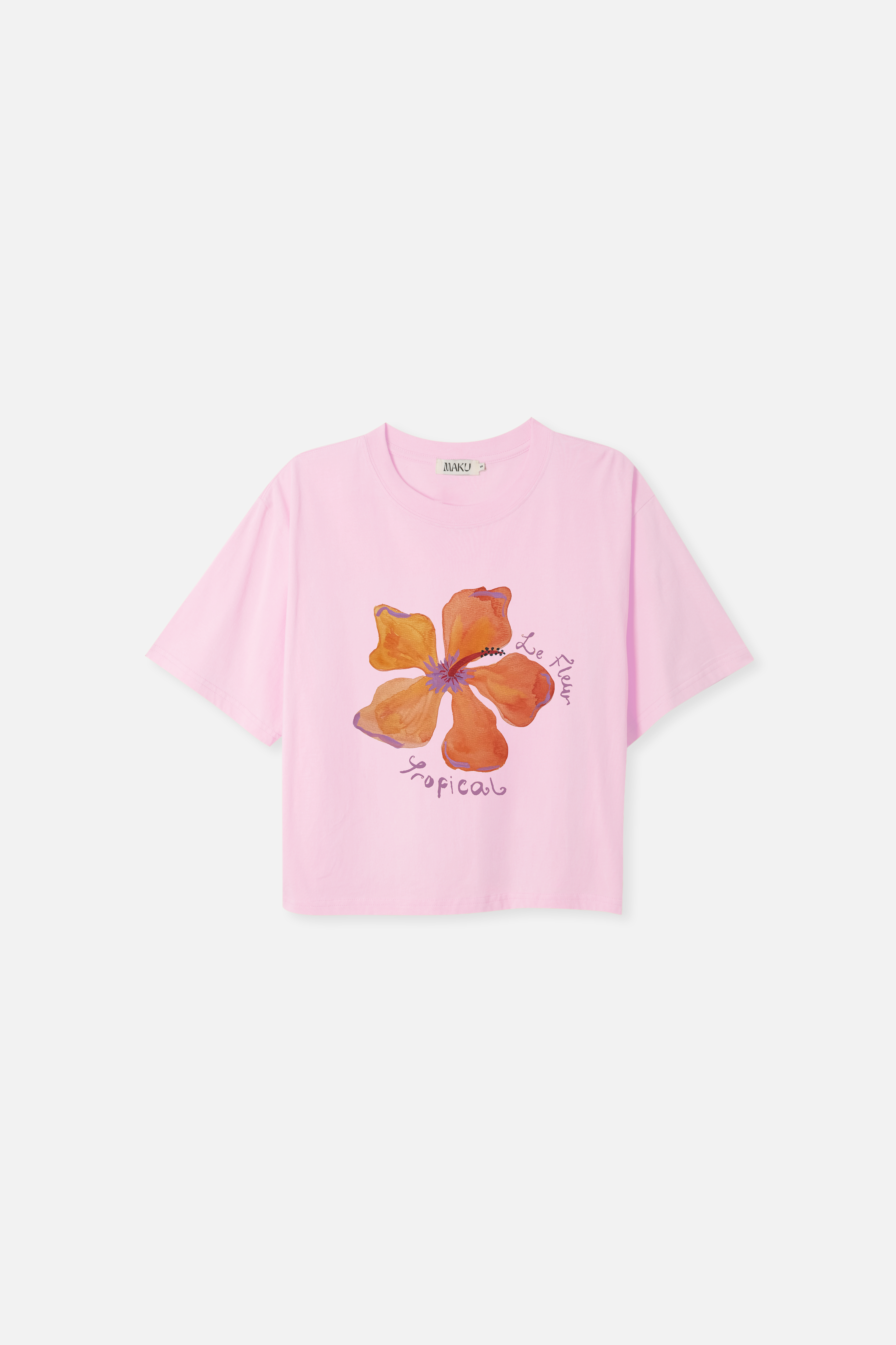 Le Fleur Tropical Boxy Crop Tee