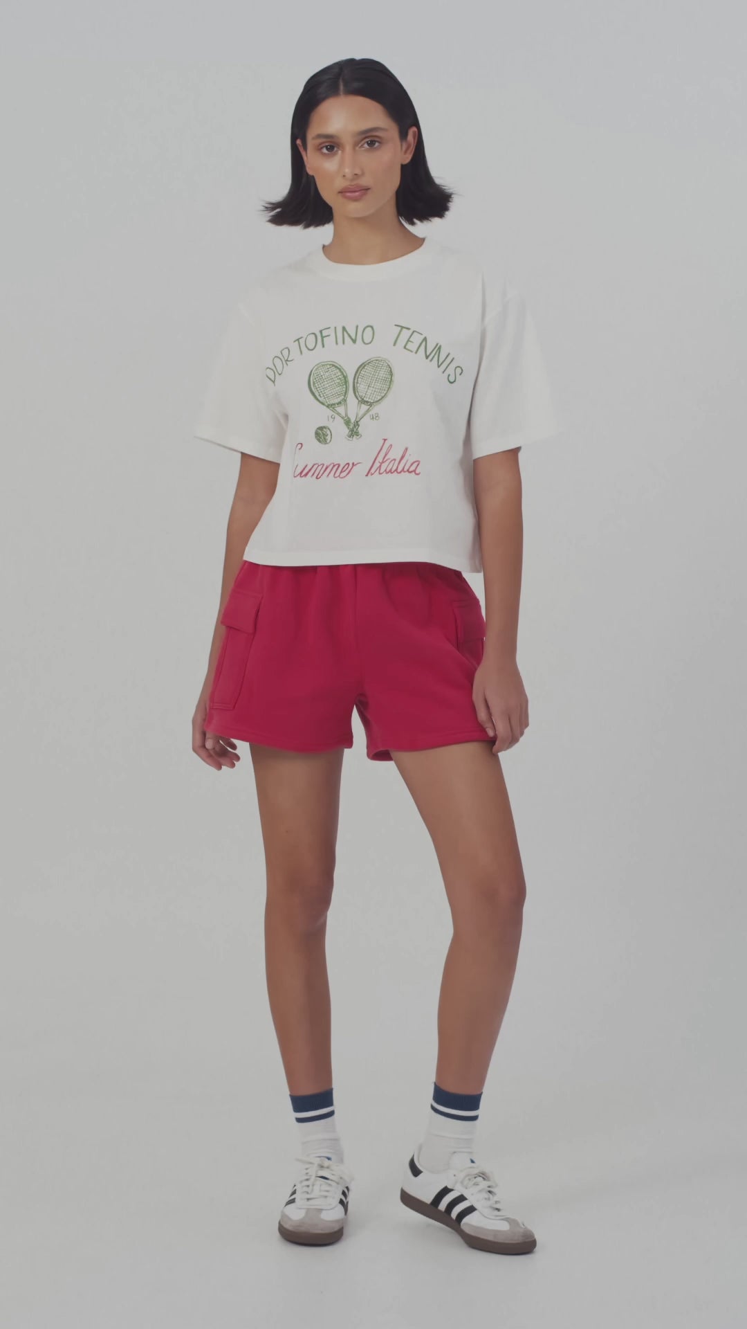 Portofino Tennis Boxy Crop Tee