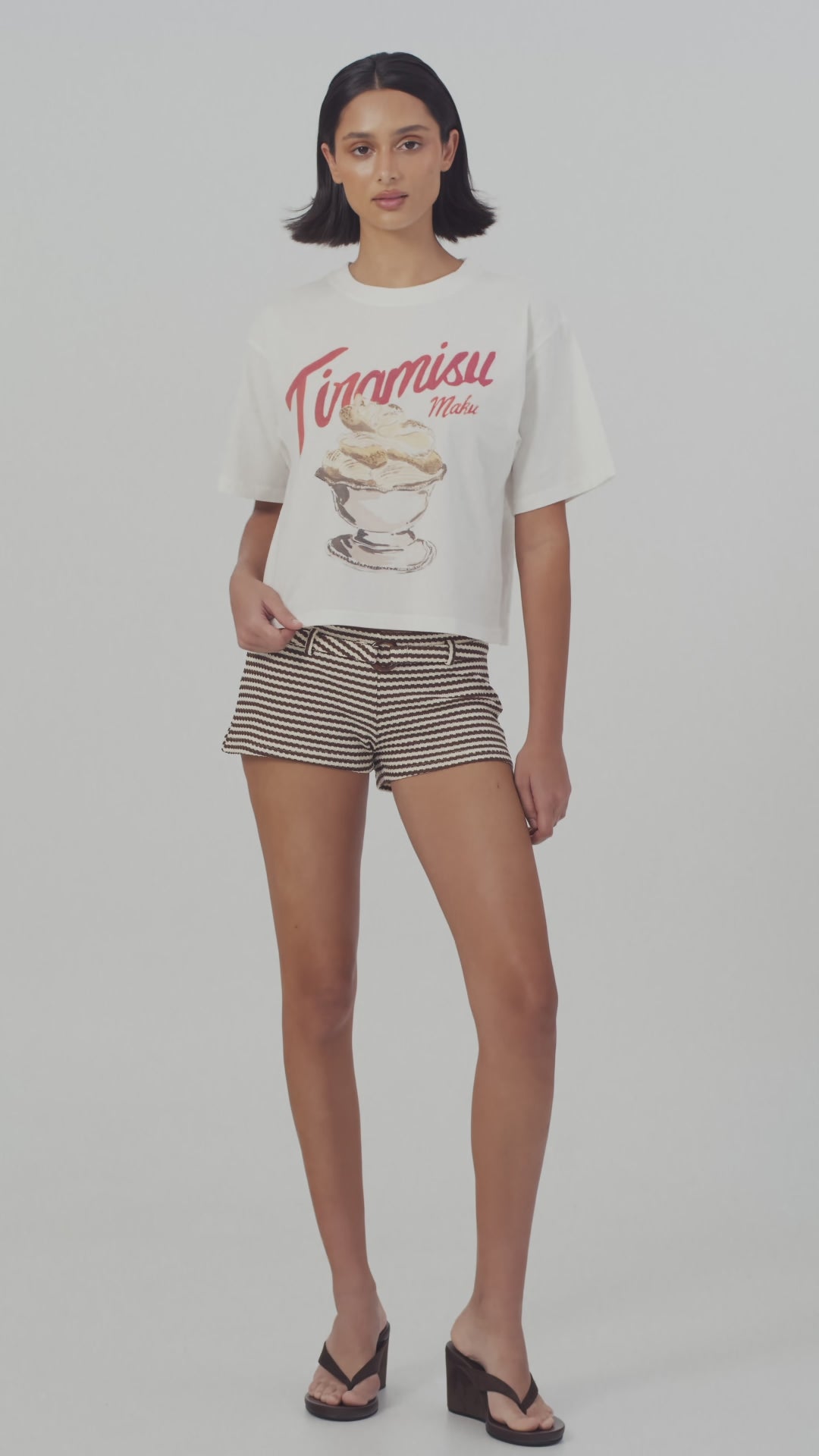 Tiramisu Boxy Crop Tee